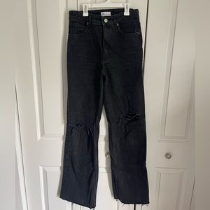 Womens Zara wide leg high rise jeans